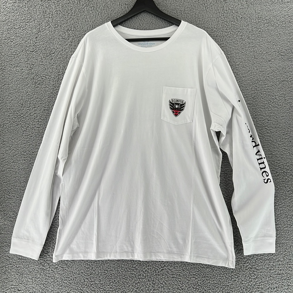 Vineyard Vines Long Sleeve Pullover Shirt Mens XL DC UNITED Print